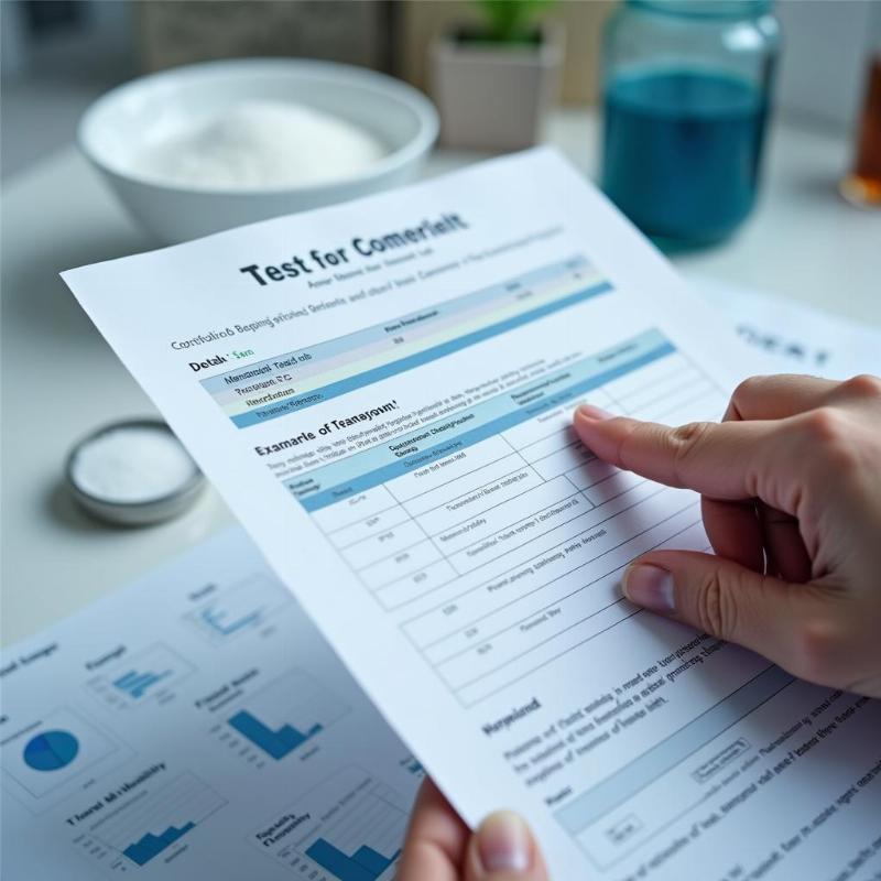 Mẫu báo cáo kết quả kiểm nghiệm đường trắng đảm bảo an toàn thực phẩm và tiêu chuẩn