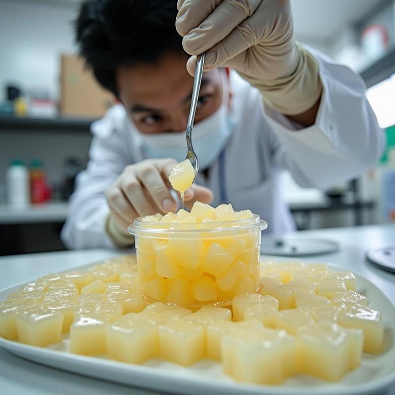 Kiểm nghiệm mứt dừa đảm bảo an toàn thực phẩm cho người tiêu dùng theo tiêu chuẩn quốc gia