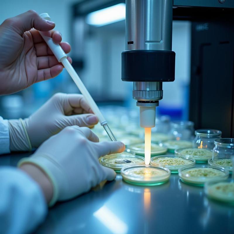 Quy trình phân tích vi sinh vật hoặc kim loại nặng trong mẫu hạt nêm tại phòng thí nghiệm