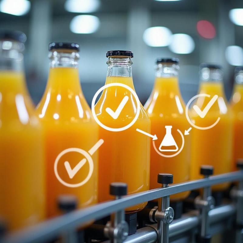 Nước cam đóng chai và tầm quan trọng của việc kiểm nghiệm chất lượng an toàn